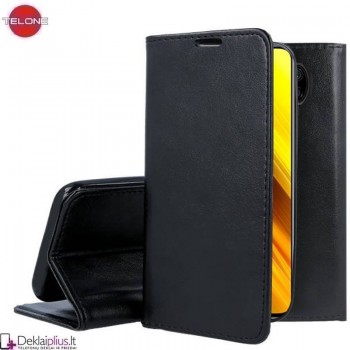Telone dirbtinos odos dėklas - juodas (Xiaomi Poco X3 Nfc/X3 Pro)
